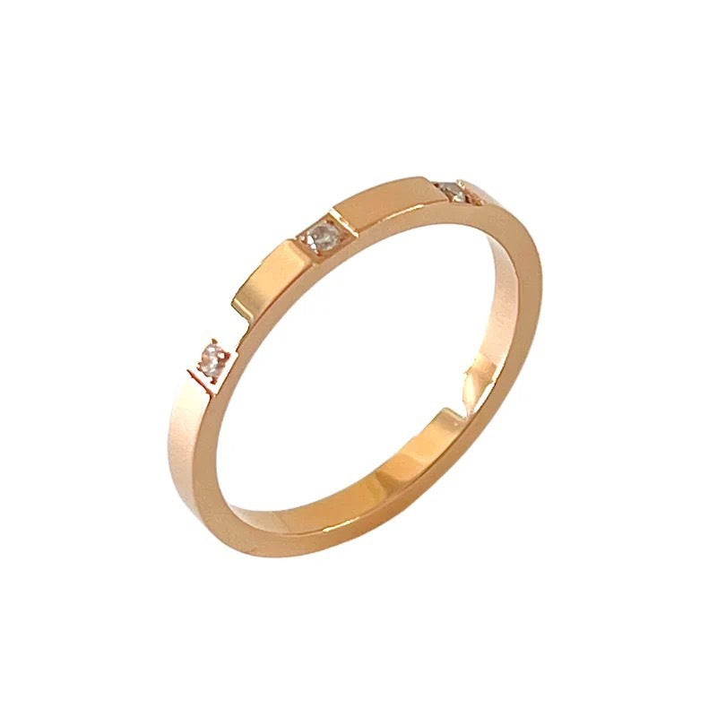 Retention Female Couple Three Diamond Forefinger Rings