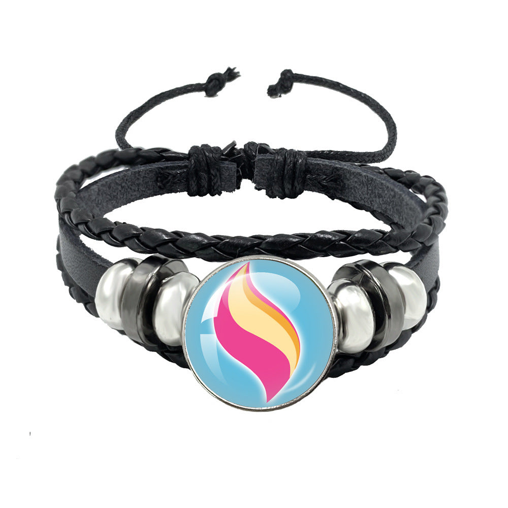 Women's & Men's Leather Time Stone Woven Hand Jewelry Bracelets