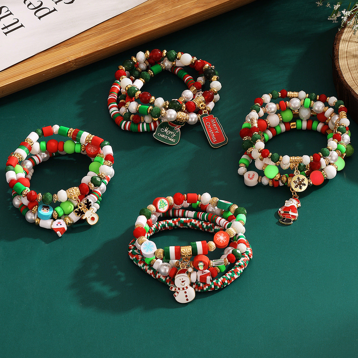 Snowman Old Man High Sense Bead Bracelets