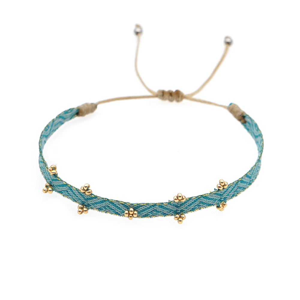 South American Hand-woven Twin Female Columbia Ethnic Style Webbing Bracelets