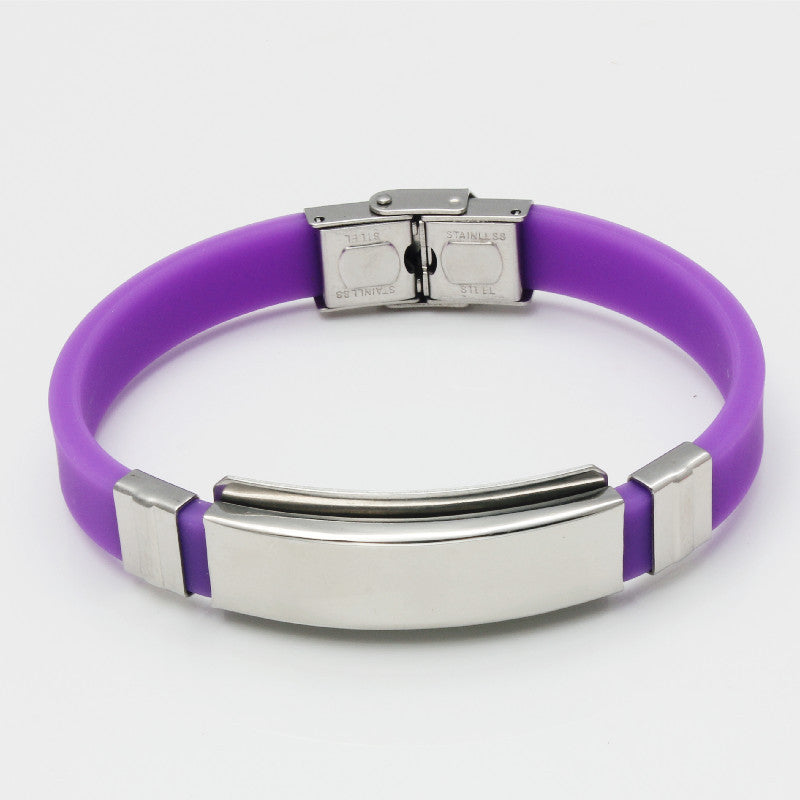 Titanium Steel Couple Can Carve Writing Bracelets