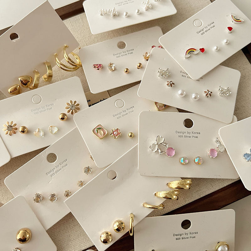 Women's Needle Unique Small Exquisite Set Ear Earrings