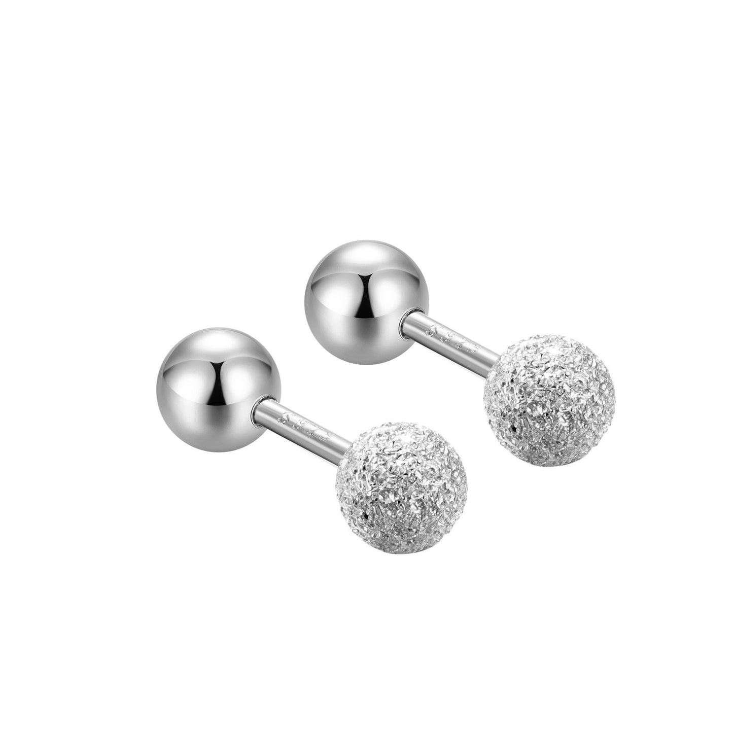 Sier Ear Bone Female Screw Tightening Rings