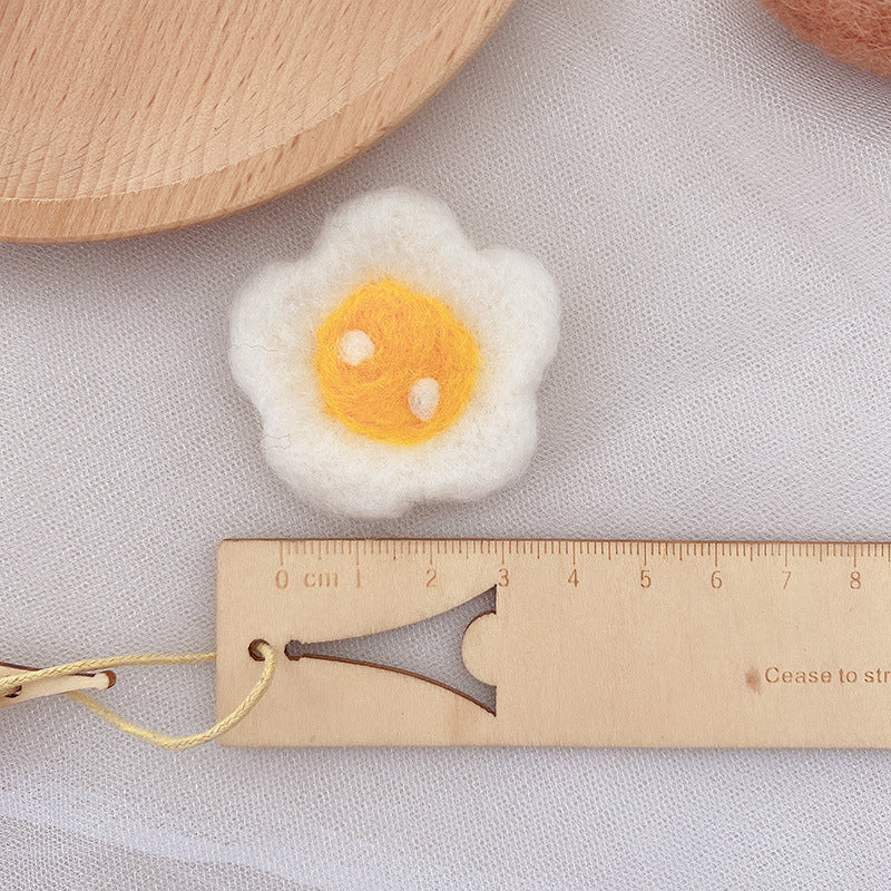 Children's Small Fried Egg Brooch Magnets Jewelry Accessories