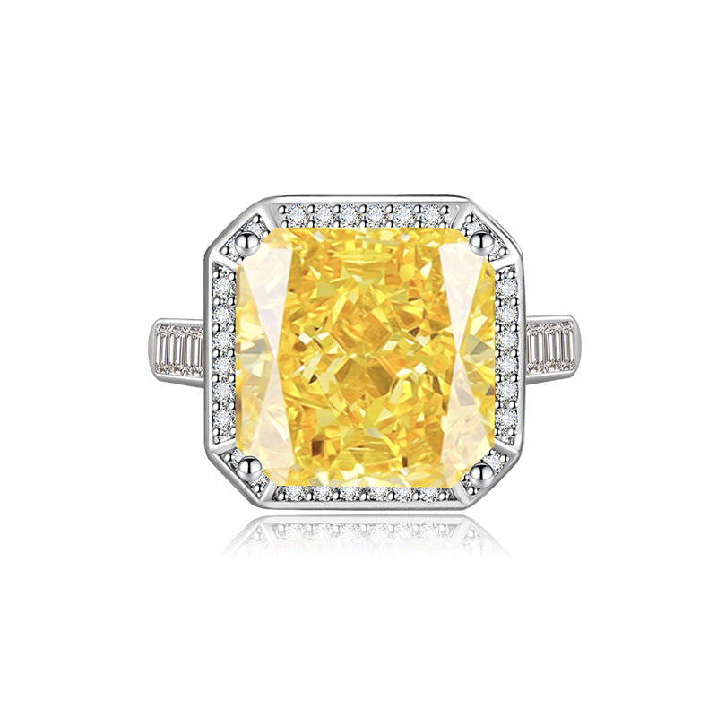Flower Cut High Carbon Diamond Sea Rings