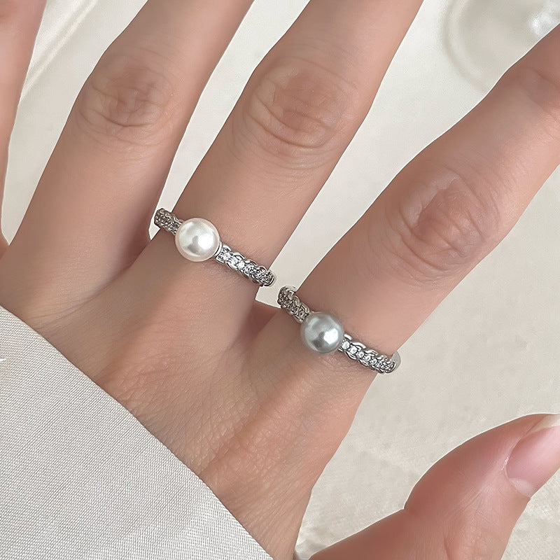 Open-end Zircon Female Light Luxury Minority Rings