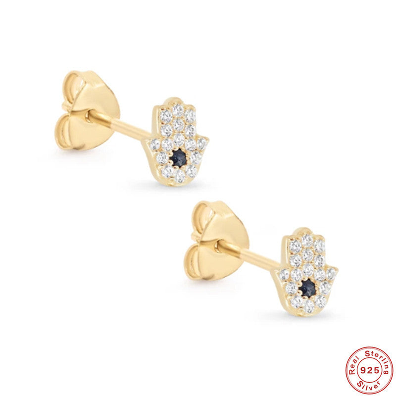 Sier Angel Eyes Black Diamond With Diamonds Earrings
