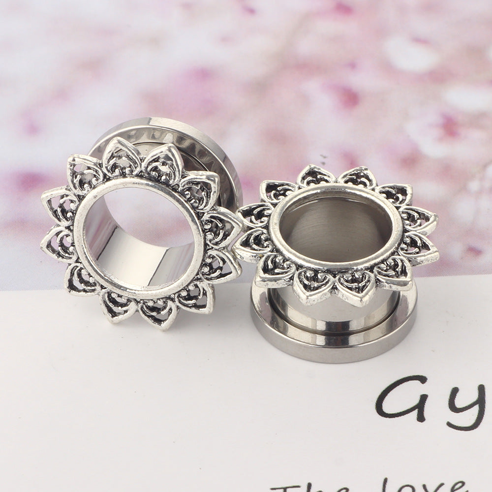 Fashion Ear Extender Stainless Steel Pulley Auricle Human Body Stud Earrings