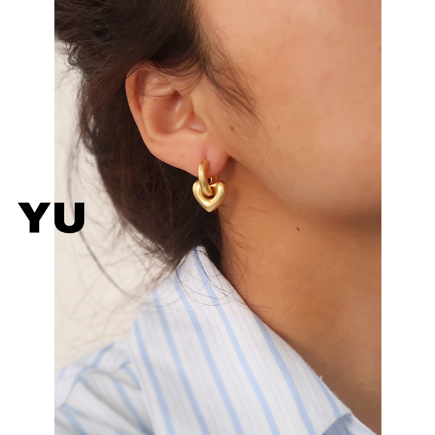 Women's Ear Clip French Retro Simple Brass Earrings