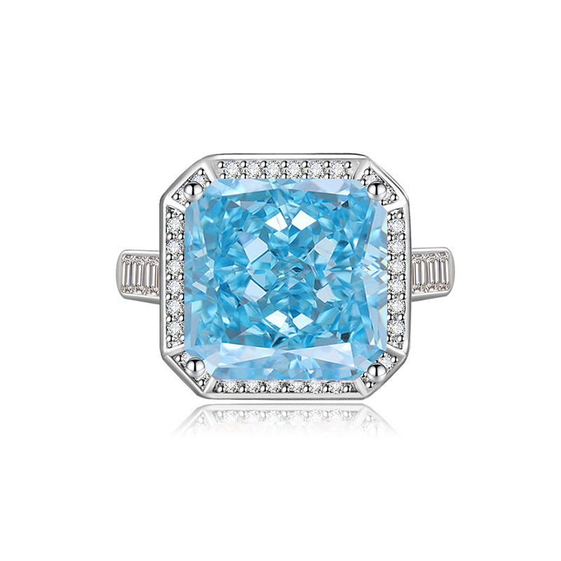 Flower Cut High Carbon Diamond Sea Rings