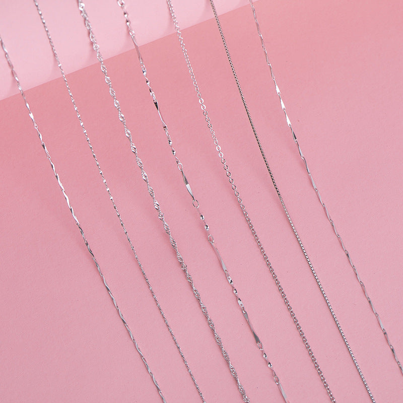 Single Cross Box Water Wave Melon Necklaces