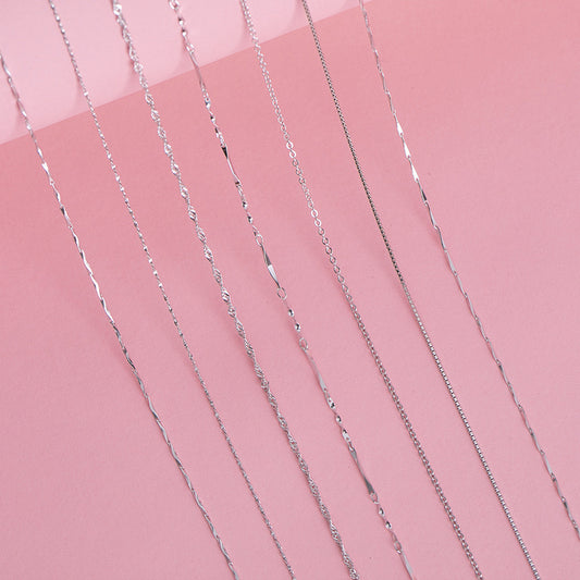 Single Cross Box Water Wave Melon Necklaces