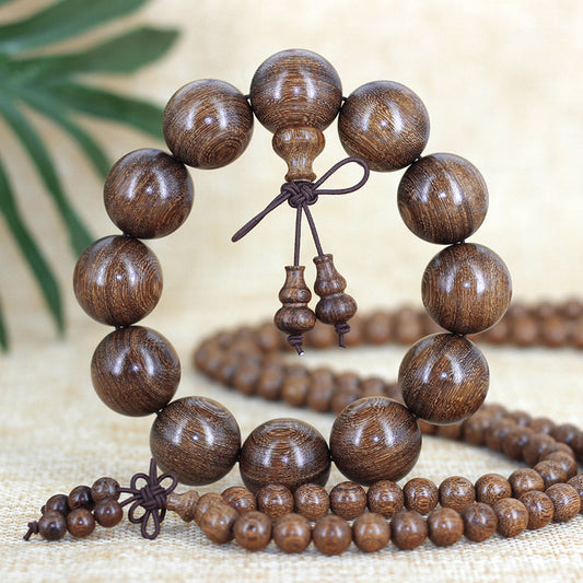 Women's & Men's Gold Sandalwood For Beads In Large Bracelet