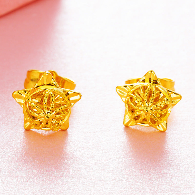 Mixed Gold-plated Korean Lace Hot Gold Earrings