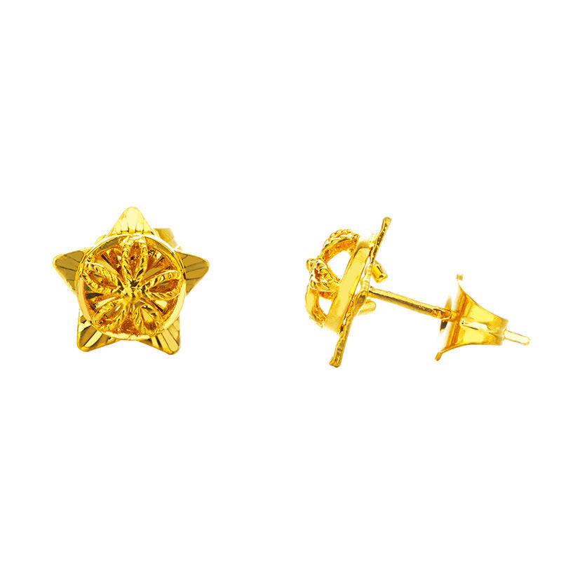 Mixed Gold-plated Korean Lace Hot Gold Earrings