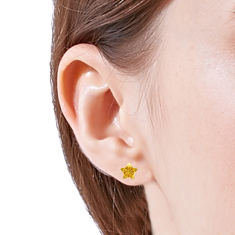 Mixed Gold-plated Korean Lace Hot Gold Earrings