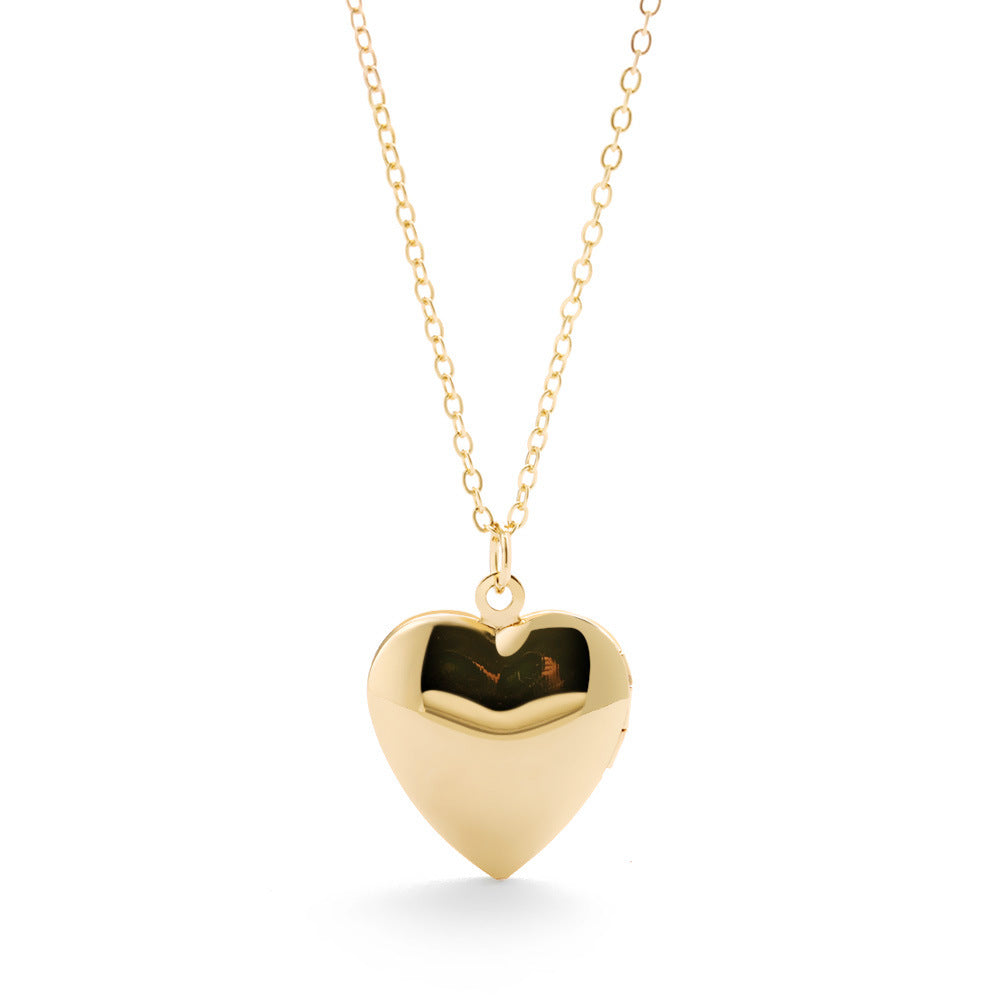 Heart Shaped Personalized Creative Can Open Box Clavicle Necklaces
