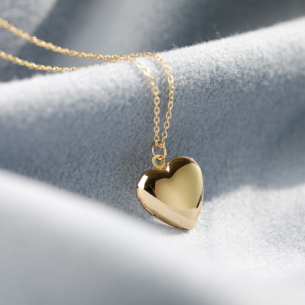 Heart Shaped Personalized Creative Can Open Box Clavicle Necklaces