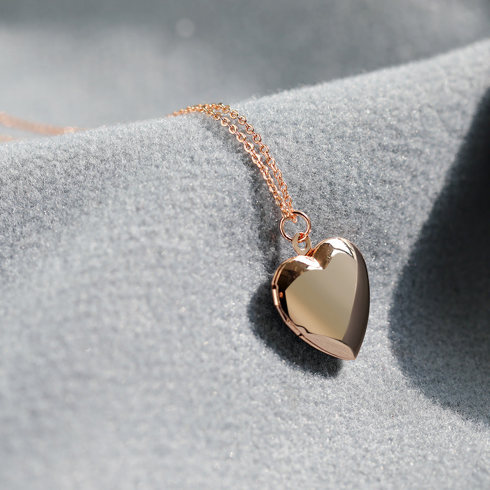 Heart Shaped Personalized Creative Can Open Box Clavicle Necklaces