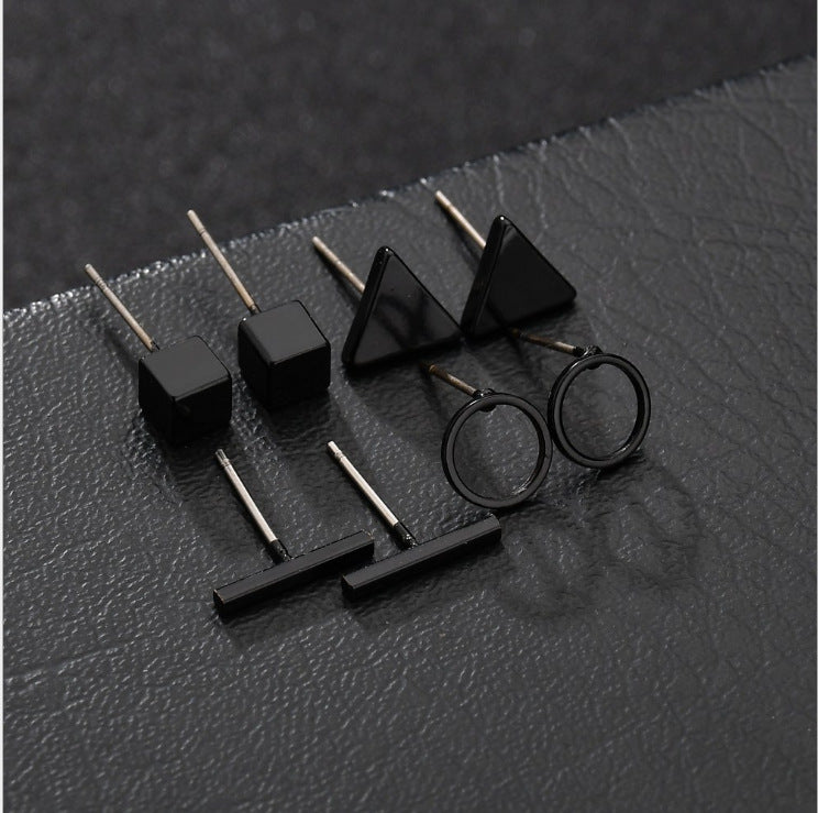 Geometric Square Triangle Round Stick Fashion Rings