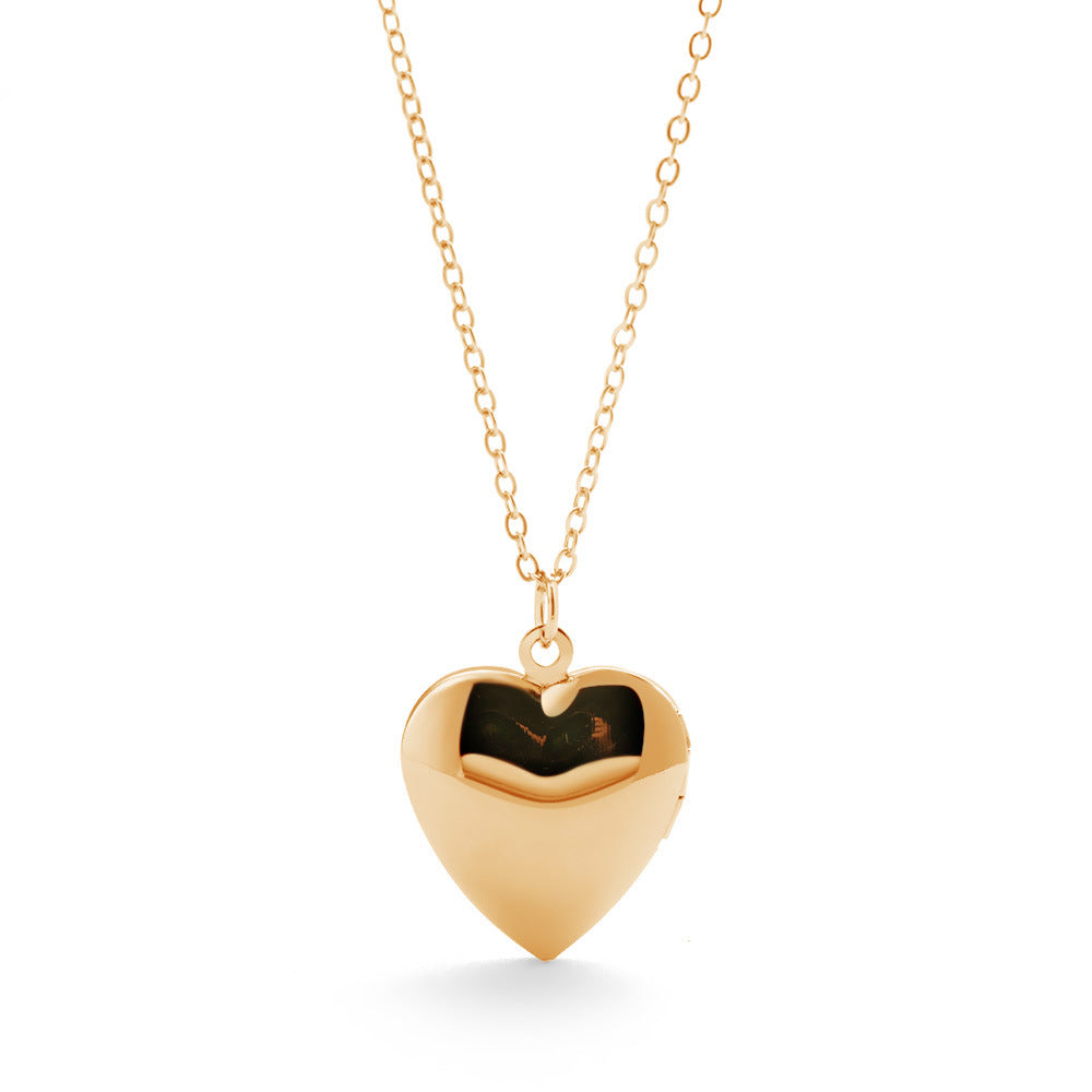 Heart Shaped Personalized Creative Can Open Box Clavicle Necklaces