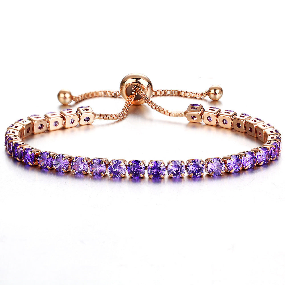 Women's Zircon Pull Fashion Simple Adjustable Box Bracelets