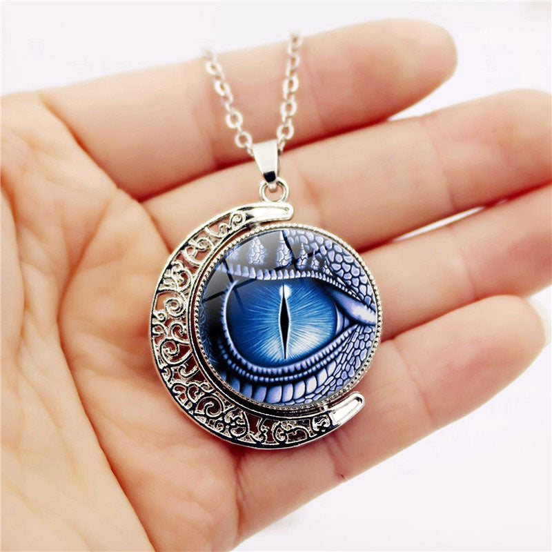 Gem Cabochon Female Versatile Accessories Double-sided Rotating Necklaces