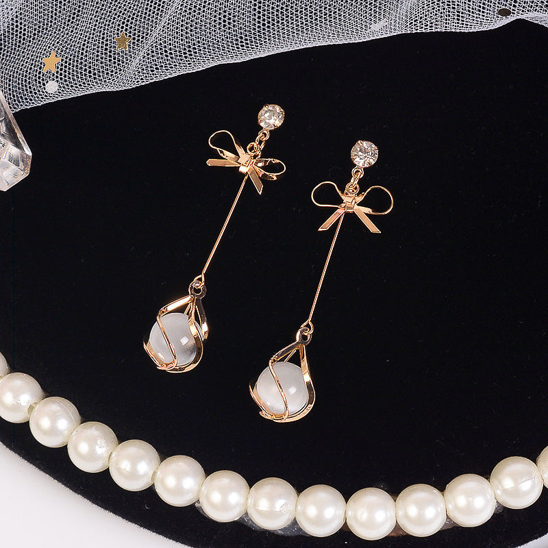 Tassel Female Temperamental Long Eardrops Face Rings