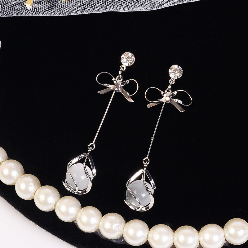 Tassel Female Temperamental Long Eardrops Face Rings