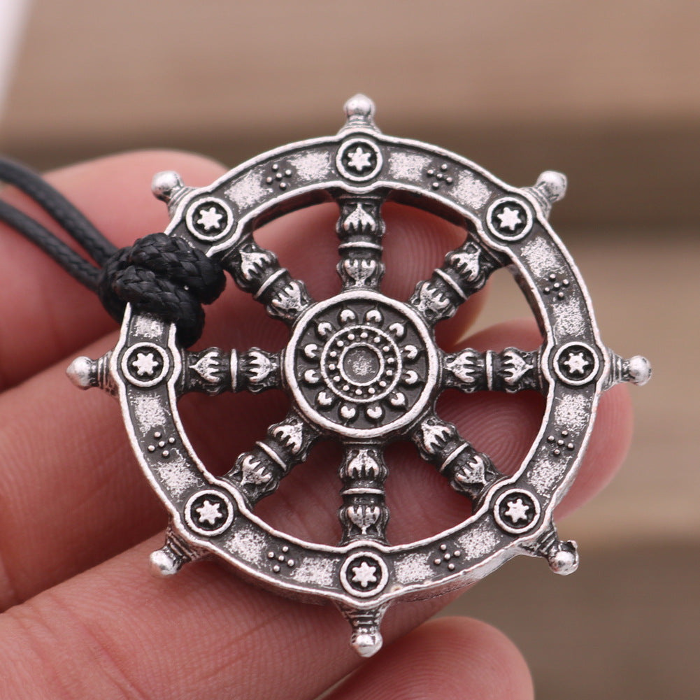 Men's Viking Compass Boat Wheel Nordic Mythology Necklaces