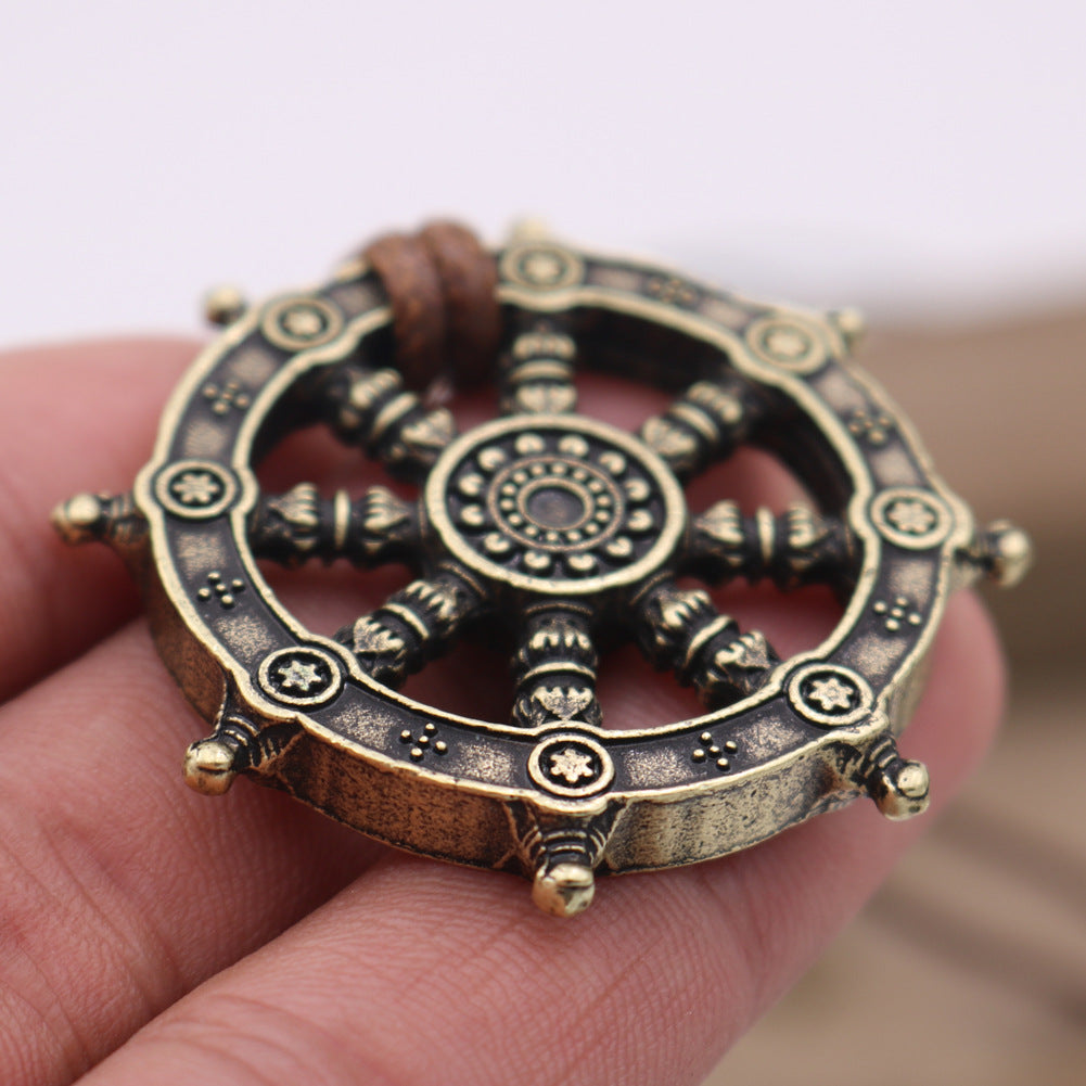 Men's Viking Compass Boat Wheel Nordic Mythology Necklaces