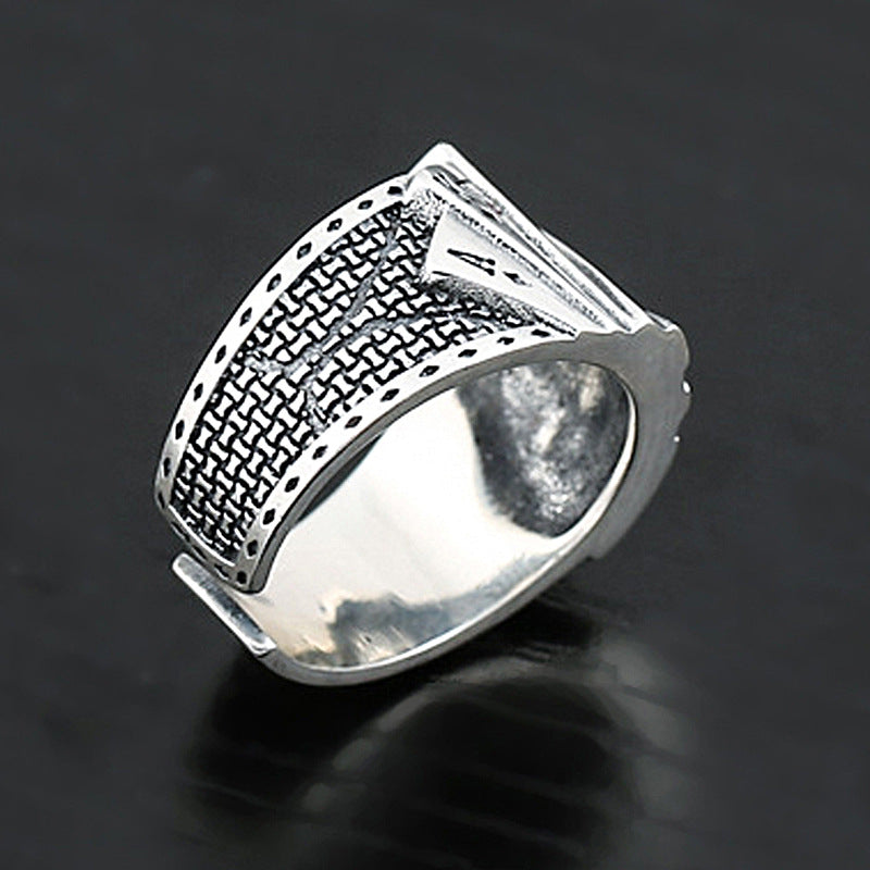 Women's & Men's Retro Poker Neutral Open Flush Gambler Ring