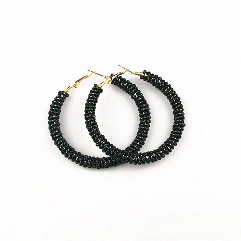 Trendy Bead Ear Bohemian Elegant Circle Earrings