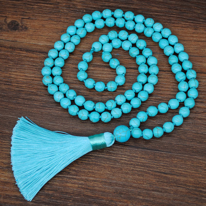 Women's Ethnic Style Handmade Beaded Turquoise Niche Necklaces