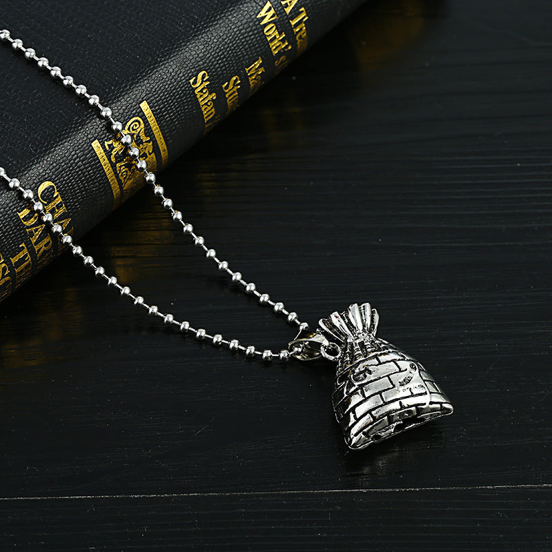 Men's Lucky Elephant Titanium Steel Life Pig Sweater Chain Necklace
