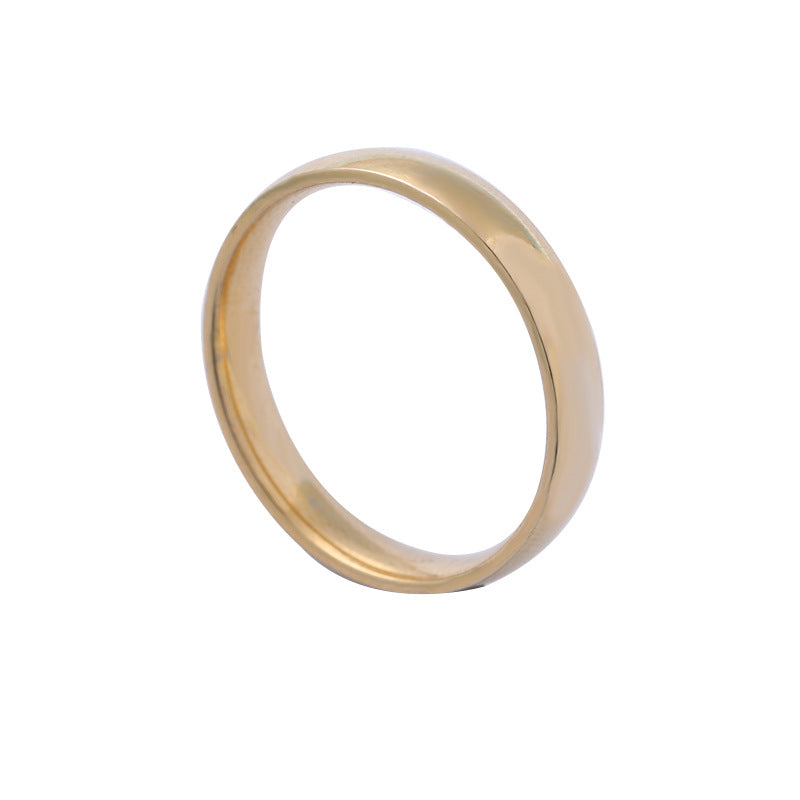 Men's Steel Titanium Inner Outer Arc Spherical Ring