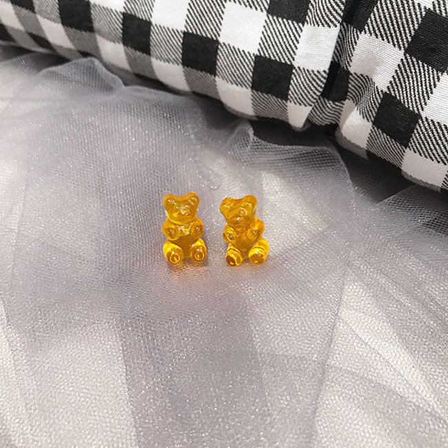 Cartoon Bear Ear Soft Creative Transparent Earrings