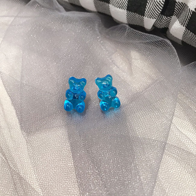 Cartoon Bear Ear Soft Creative Transparent Earrings