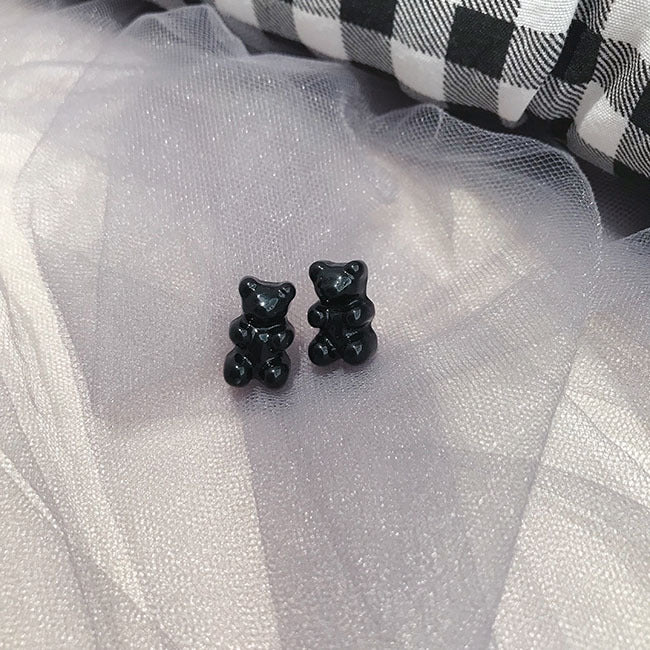 Cartoon Bear Ear Soft Creative Transparent Earrings