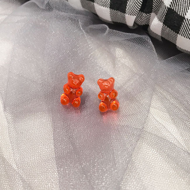 Cartoon Bear Ear Soft Creative Transparent Earrings