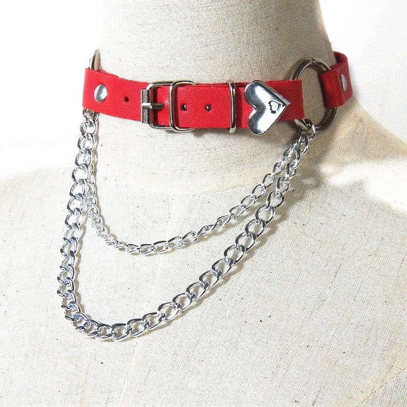 Graceful Irregular Love Punk Clavicle Chain Collar