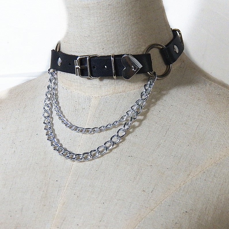 Graceful Irregular Love Punk Clavicle Chain Collar