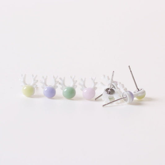 Small Female Deer Head Ear Sweet Earrings