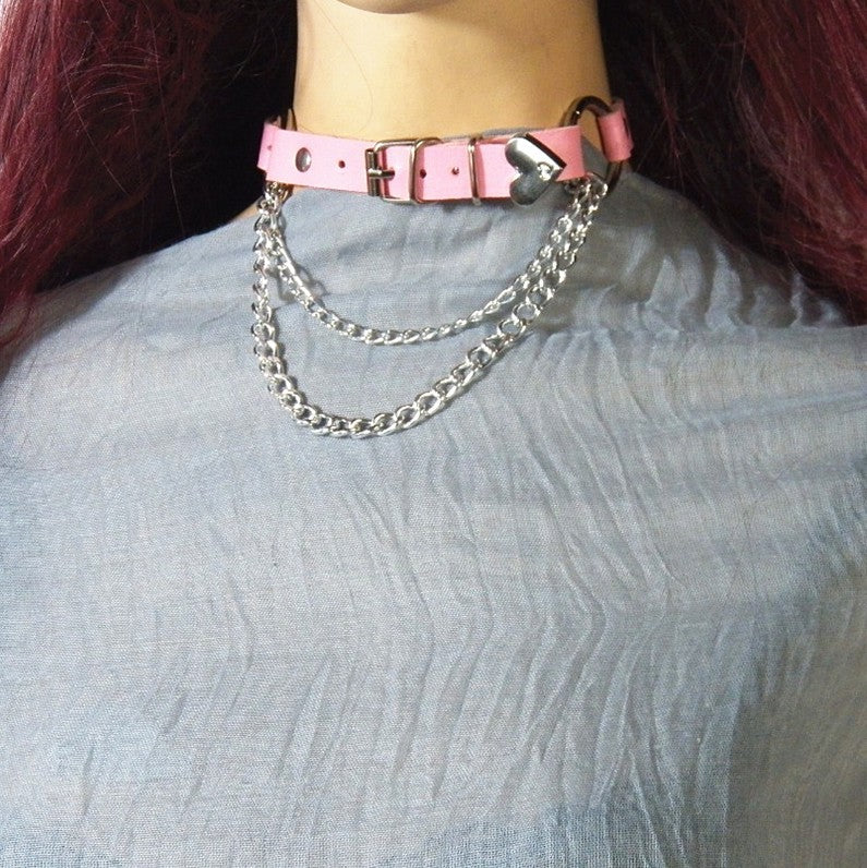 Graceful Irregular Love Punk Clavicle Chain Collar
