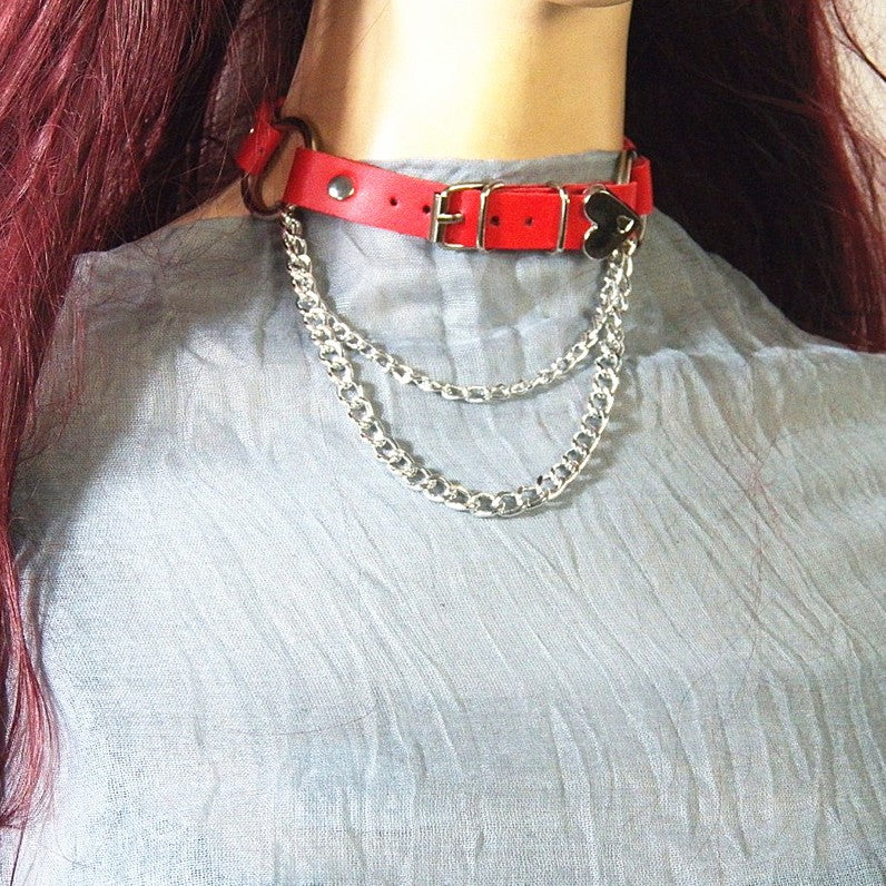 Graceful Irregular Love Punk Clavicle Chain Collar