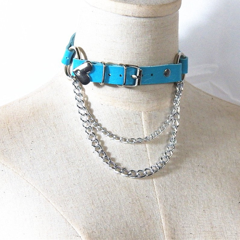 Graceful Irregular Love Punk Clavicle Chain Collar