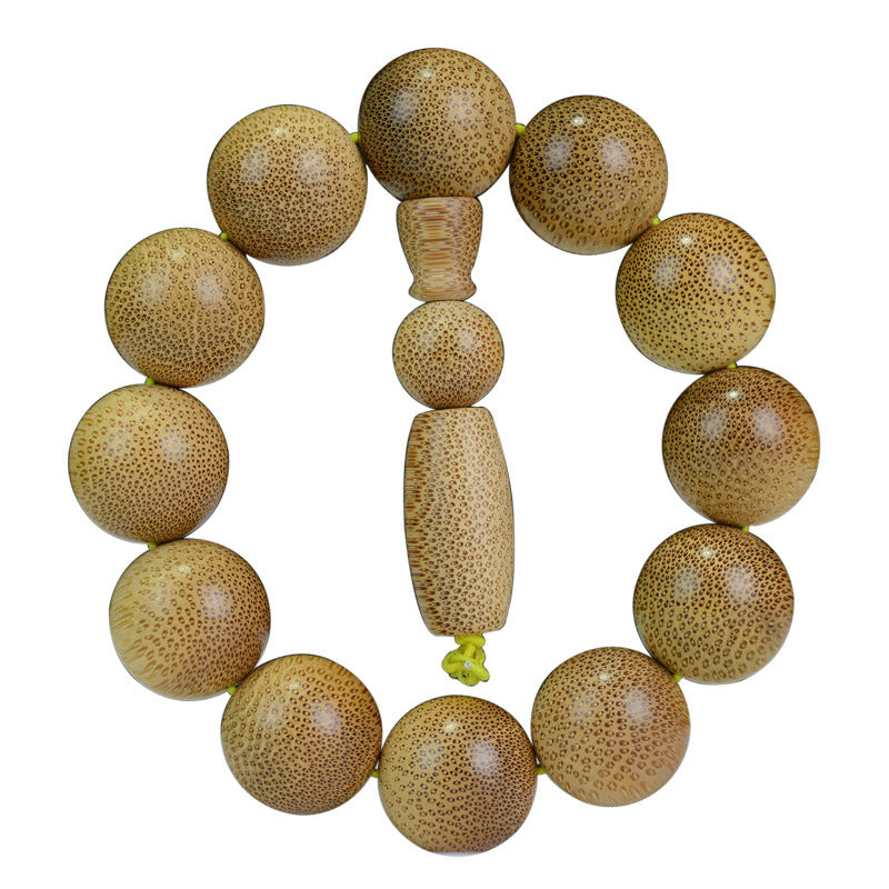 Women's & Men's Couple Serpentine Wood Old Materials High Density Beads Traditional Chinese Bracelet