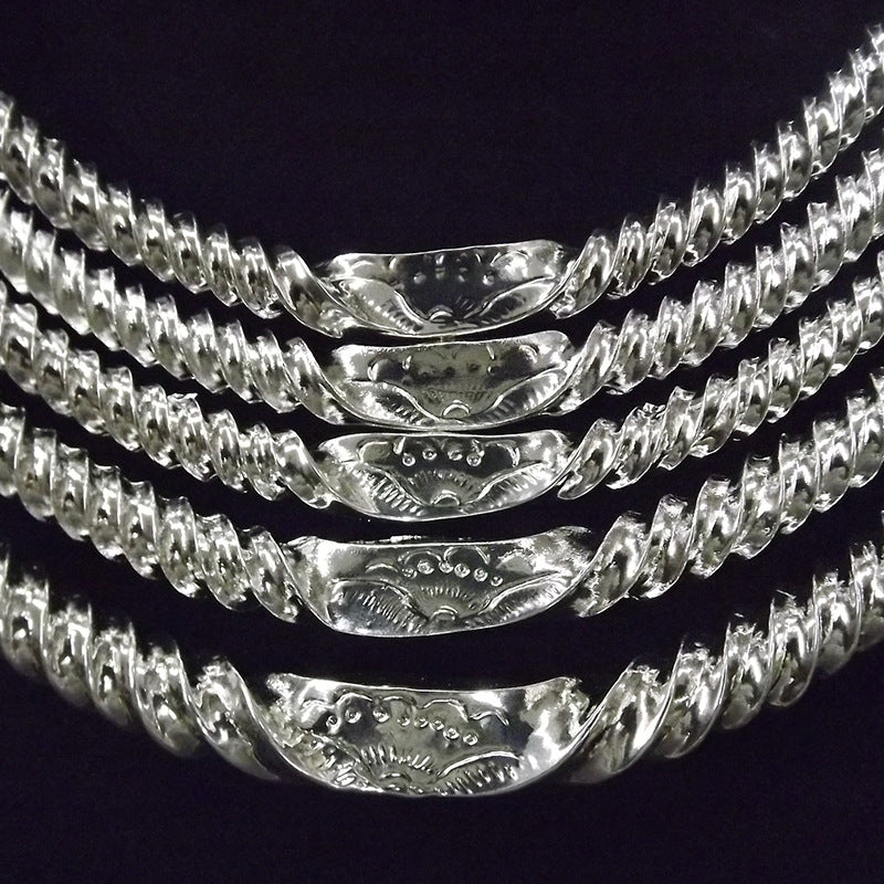 Style Alloy Sier-plated Thread Minority Festival Collar