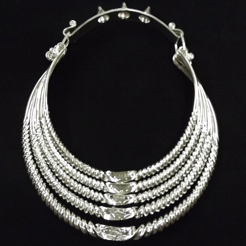 Style Alloy Sier-plated Thread Minority Festival Collar