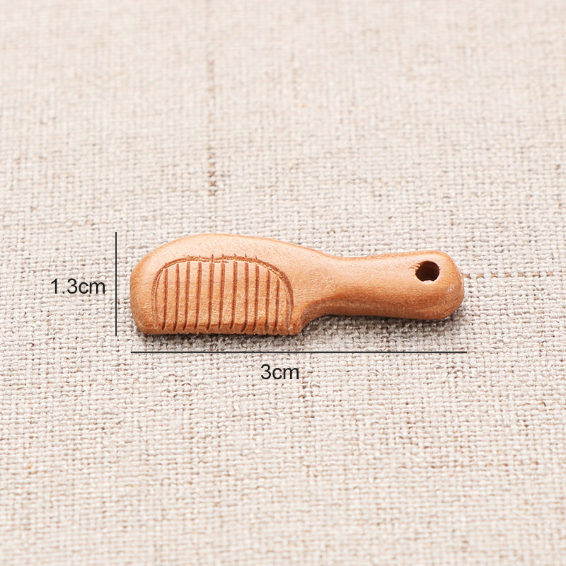 Peach Wood Clipper Small Comb Broom Steamer Bracelet